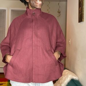 H&M poncho burgundy size 2